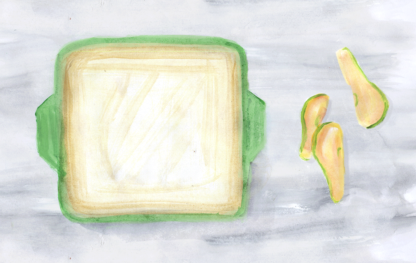 Pear Coffee Cake, Lauren Monaco Illustration