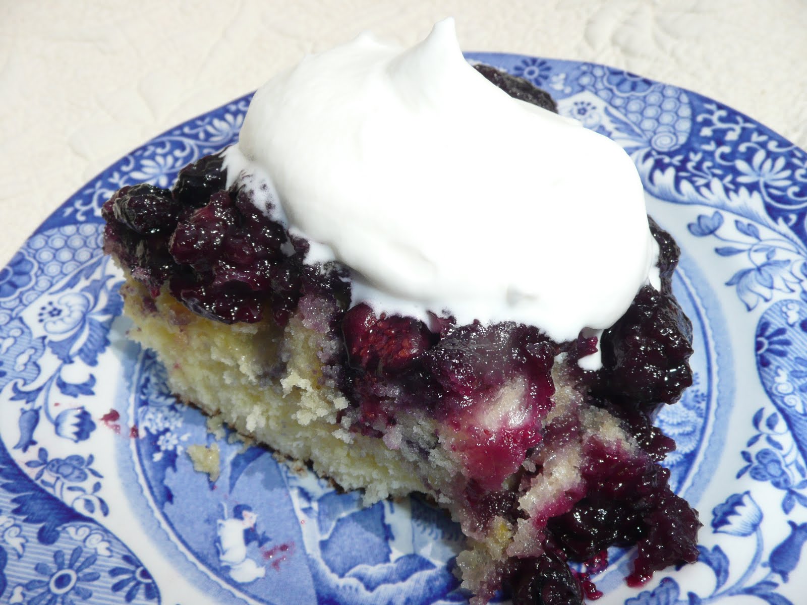 Everyday Dutch Oven Lemon Blueberry Upside Down Cake