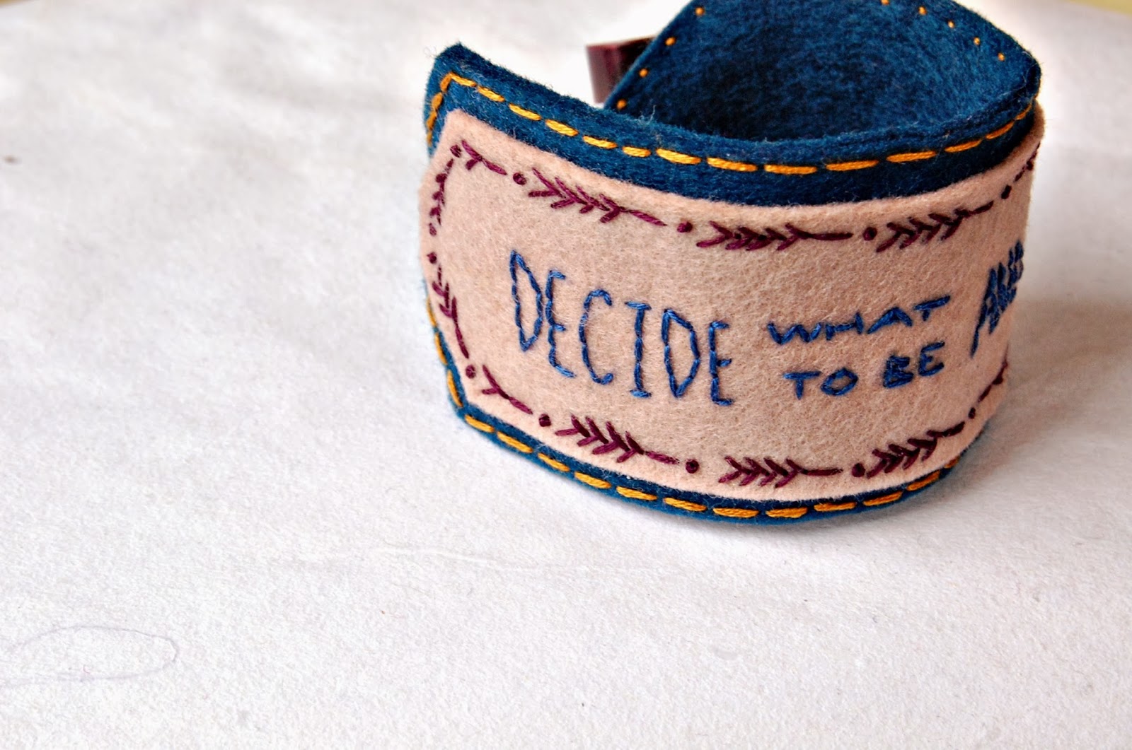 SewSweetStitches Embroidered Quote Cuffs