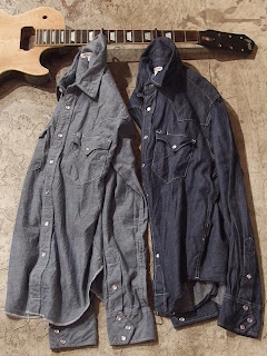 engineered garments western shirt blue chambray indigo denim shirting