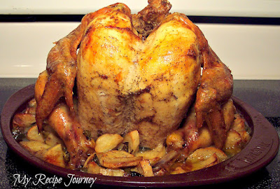 Vertically Roasted Chicken with Vegetables