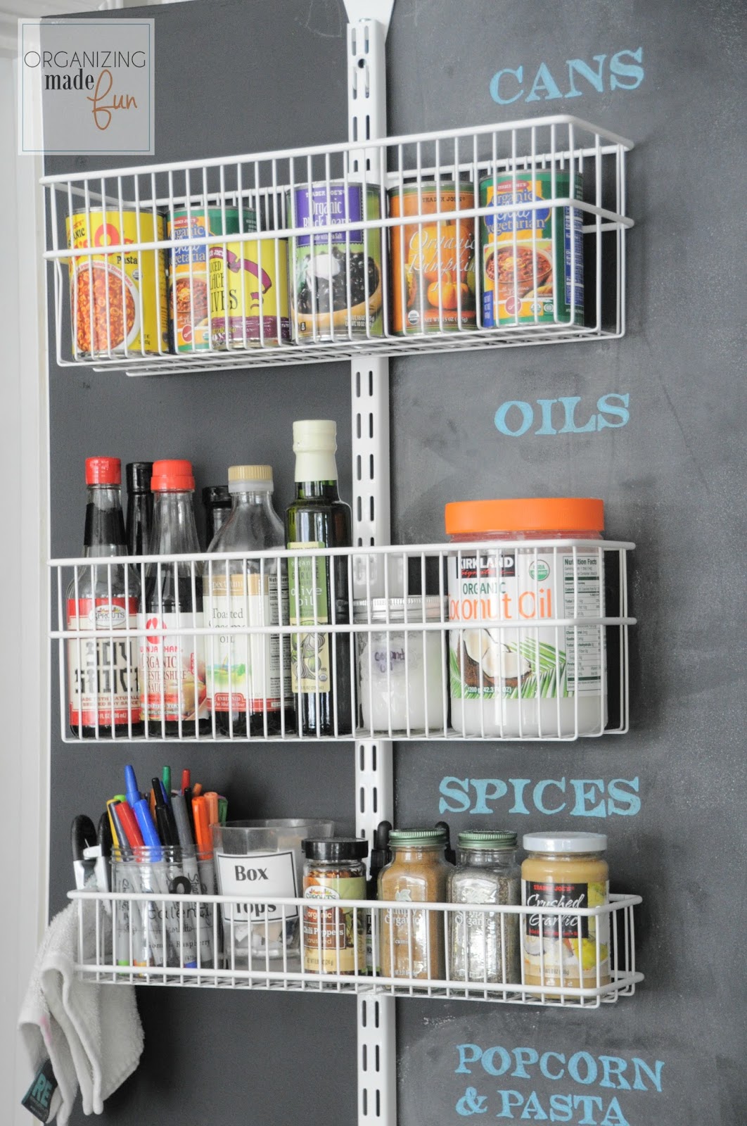 Organizing Made Fun Chalkboard Pantry Door Update