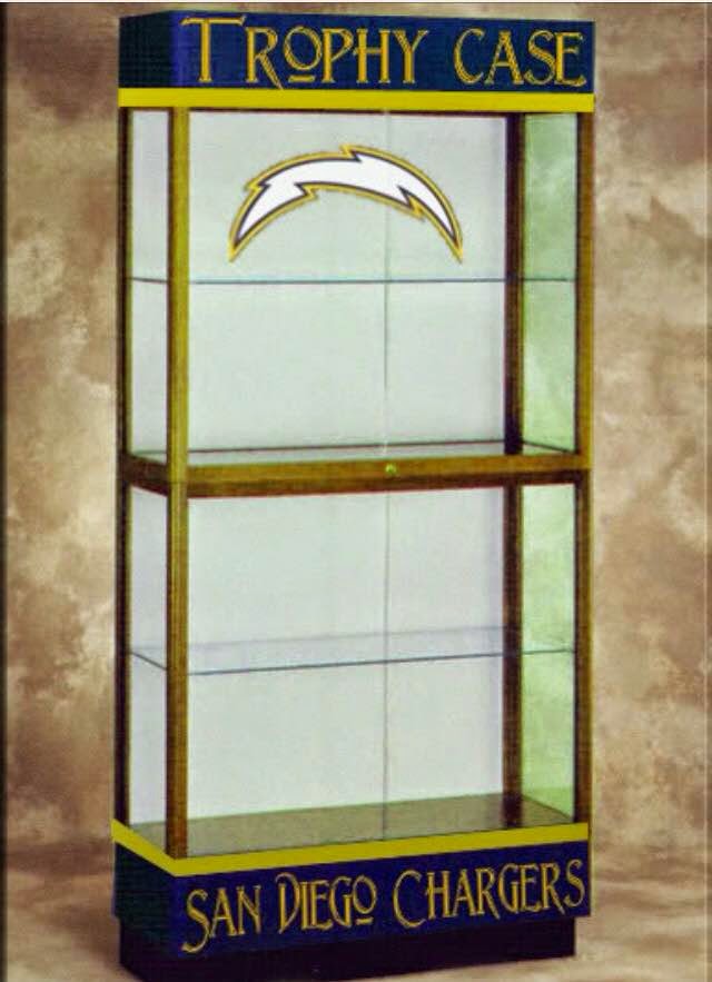 trophy case san diego chargers