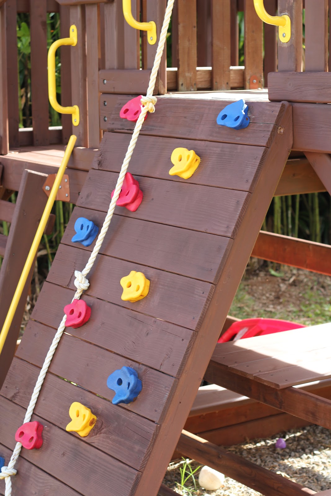 DIY Wood Staining a Kids Swing Set Livin' the Mommy Life