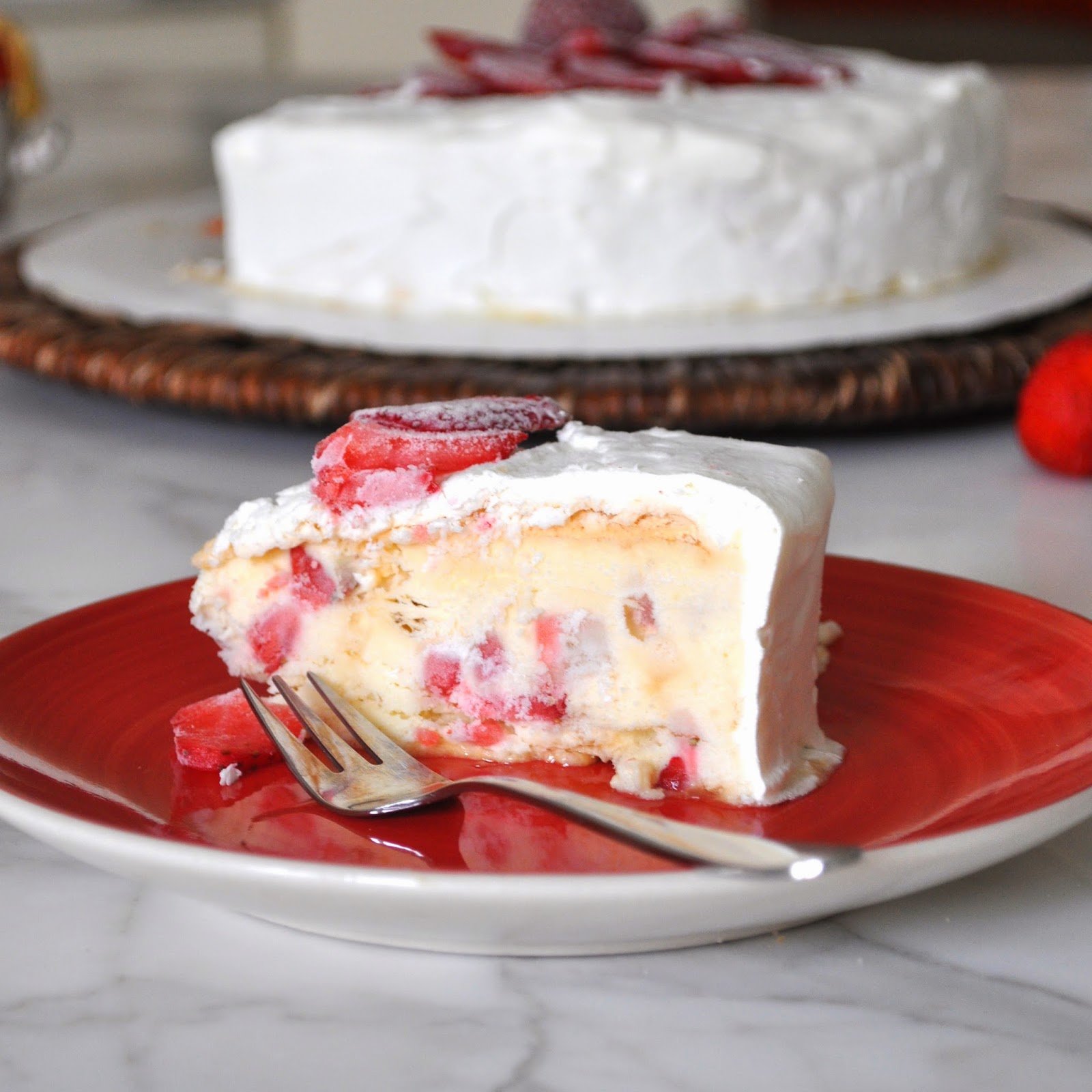 Cooking with Manuela Meringue Cake with Fresh Strawberries