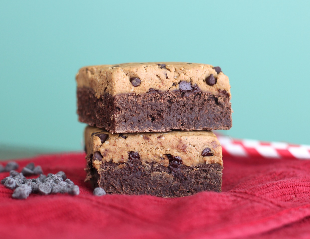 Healthy Cookie Dough Brownies Desserts with Benefits