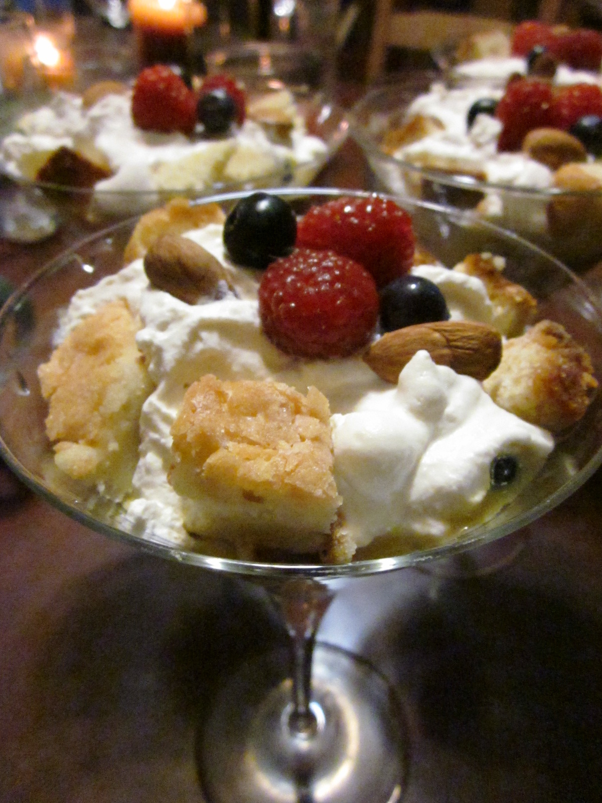 Tošaj & Co. Mixed Fruit and Hazelnut Sabayon with Whipped Cream and