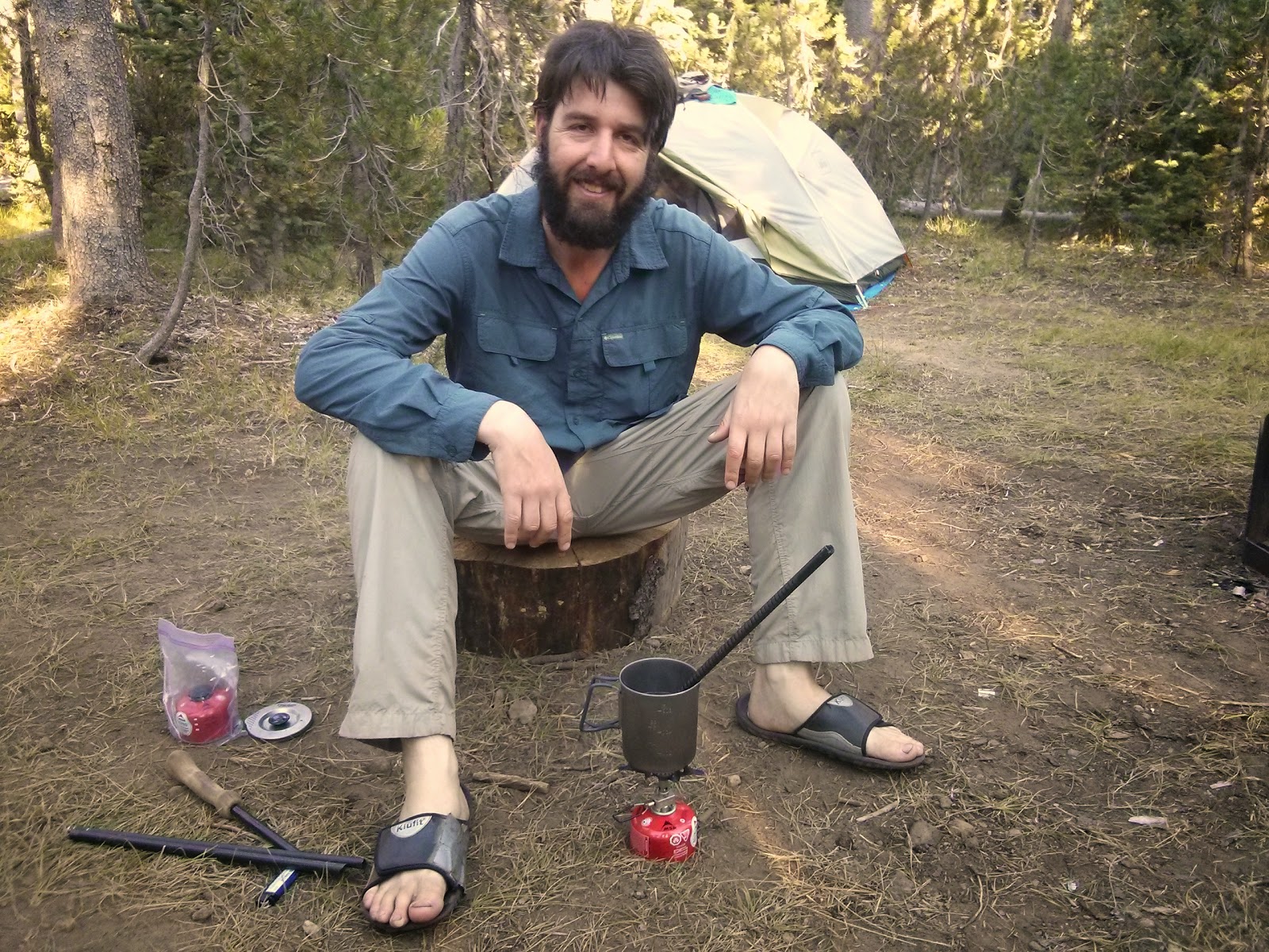 Stove+ Pot+ broken GG poles. The best method to get the tips off.