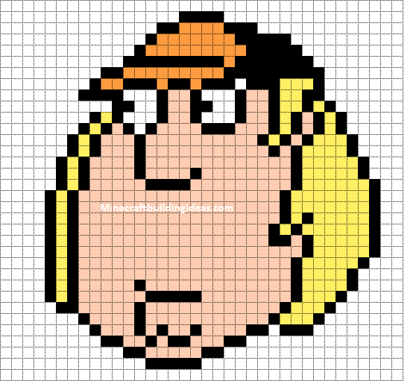 Minecraft Pixel Art Templates Chris Griffin (family guy)