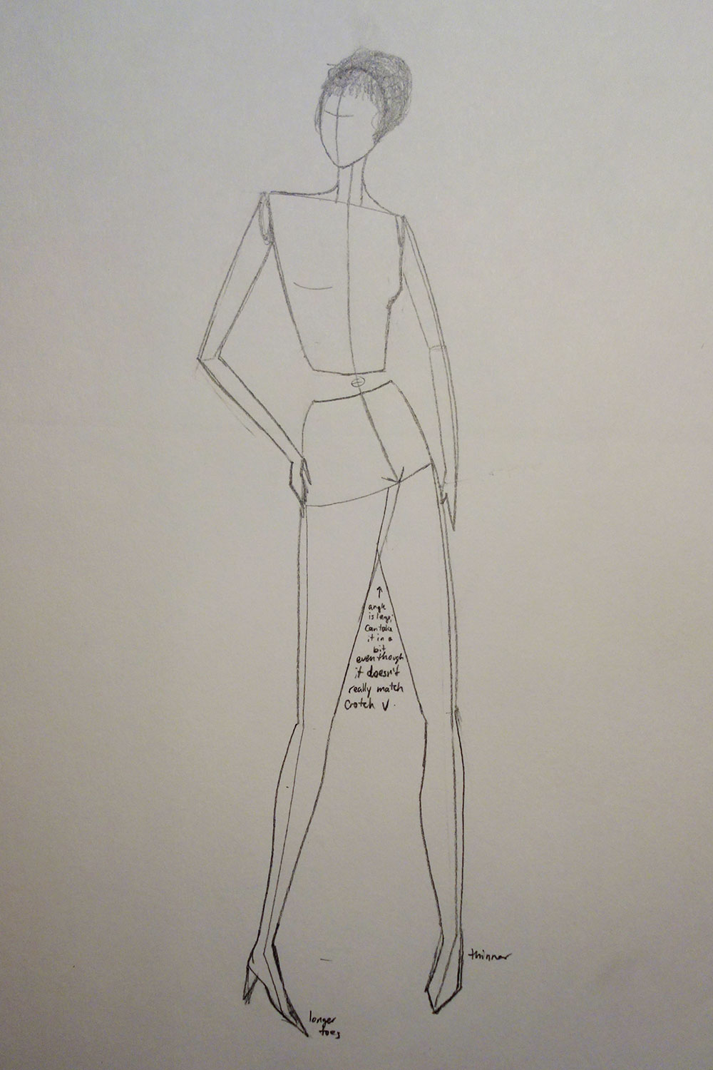 Paper Robot Fashion Illustration Stick Figures