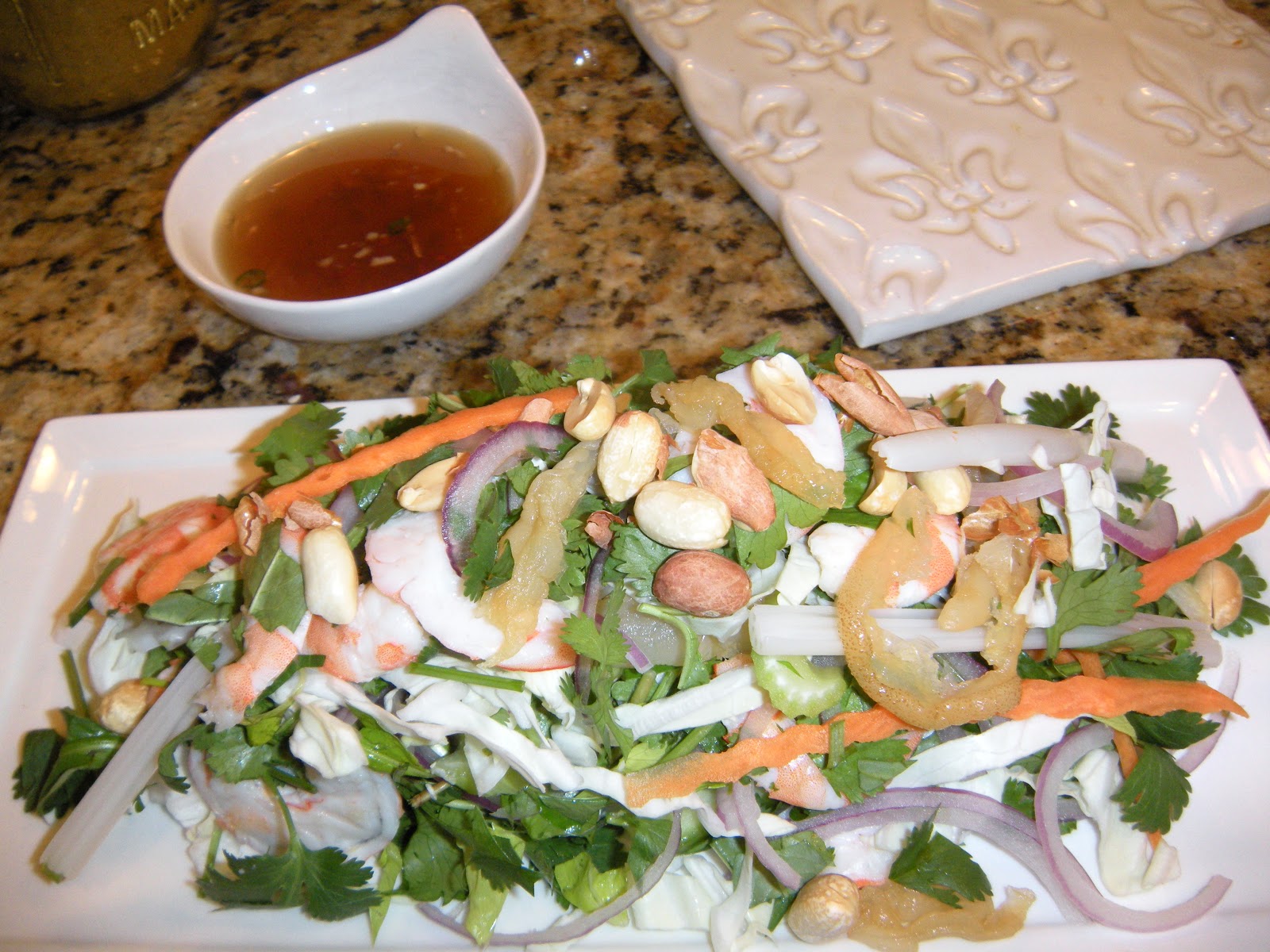 Black Bamboo... Shrimp, Jellyfish, Lotus Root Salad