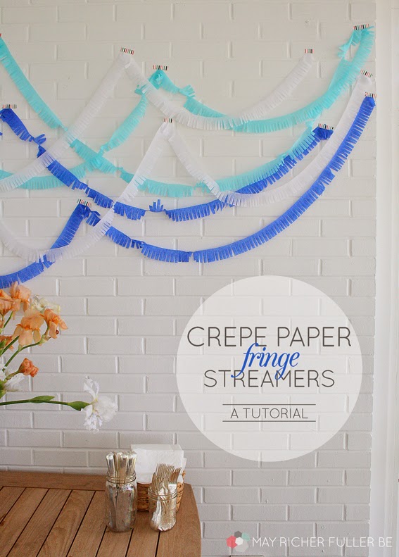 Crepe Paper Fringe Streamers {A Tutorial}