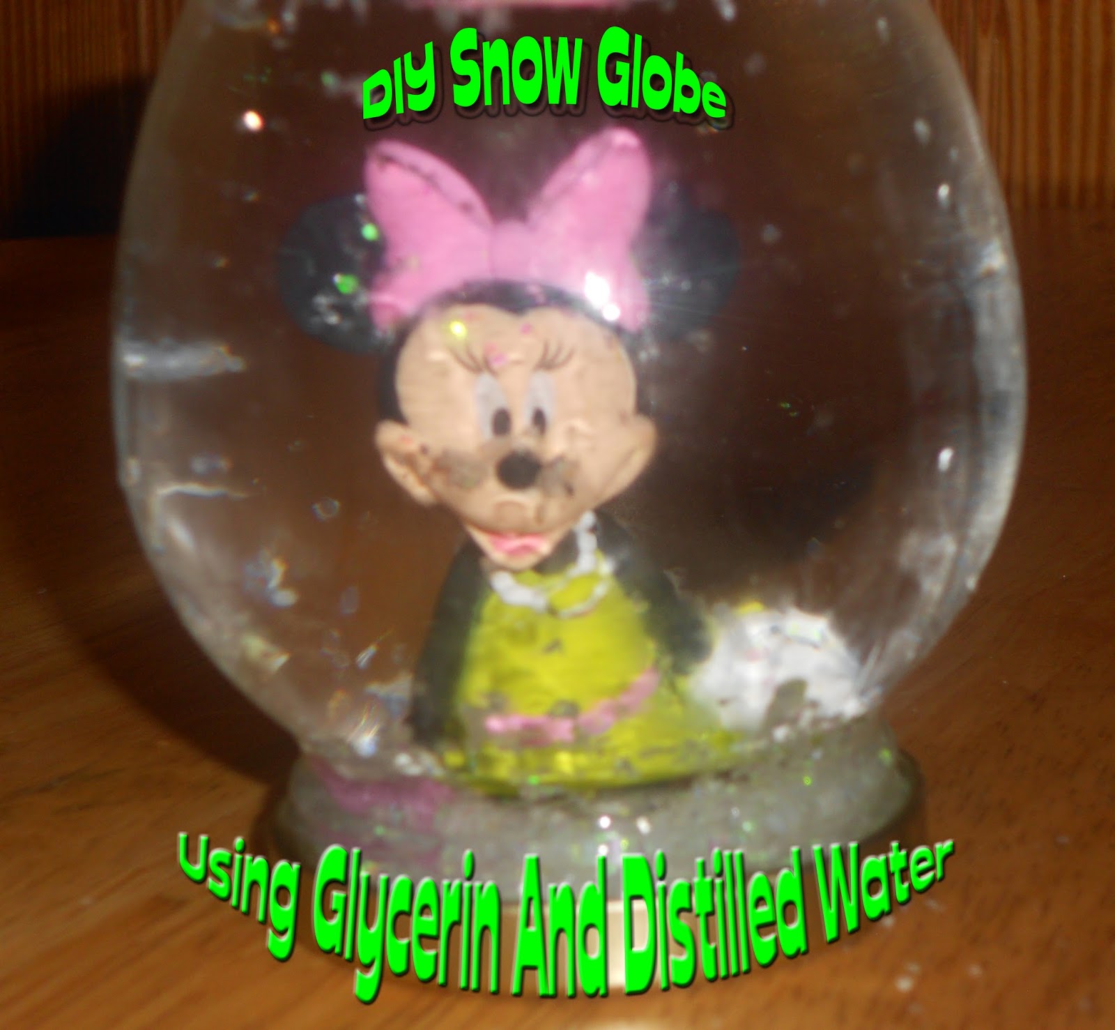 DIY Snow Globe Using Glycerin And Distilled Water Outnumbered 3 to 1