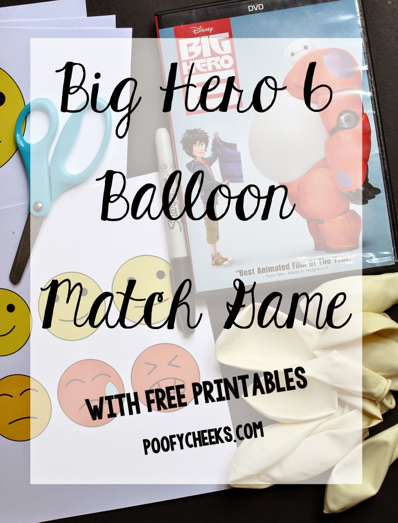Big Hero 6 Balloon Matching Game - free printables Big Hero 6 Balloon Matching Game - free printables
