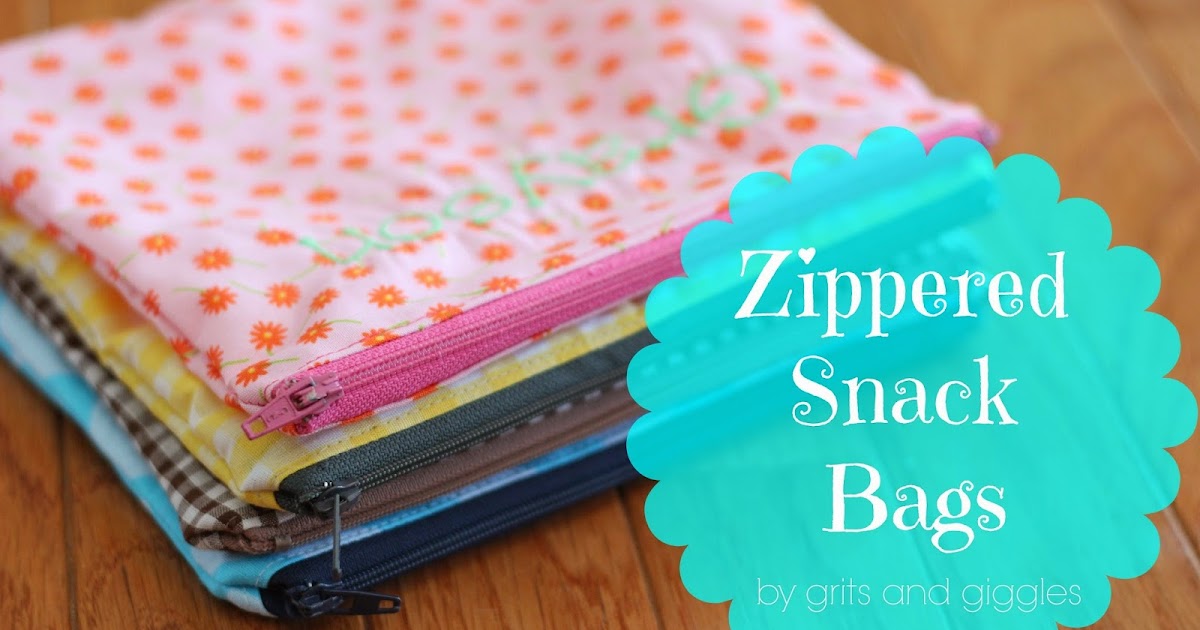 Grits & Giggles Zippered Snack Bag {Tutorial}