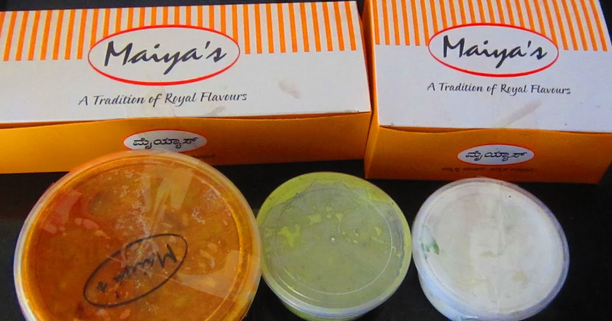 Bangalore restaurants Food and Travel Maiya's Home Delivery