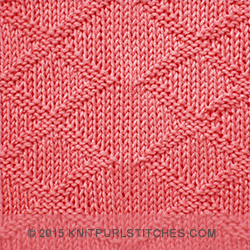 This is a reversible pattern stitch, although the wrong side is not identical.