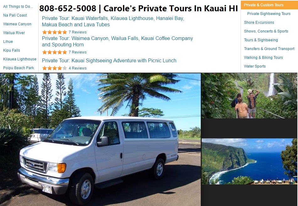 Kauai Tours | Van Tours In Hawaii 