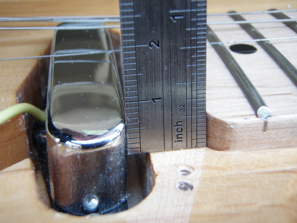 Adjusting the neck pickup height on a Fender Telecaster style guitar DIY Strat (and other