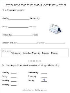 Bits and Pieces From My Life: 31 Days, 31 Printables Day 10: Days of