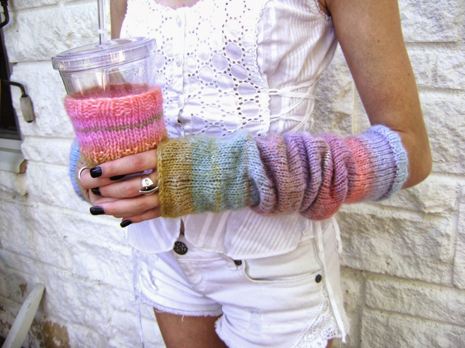 Creative Designs by Sheila Zachariae Knitted Arm Warmers