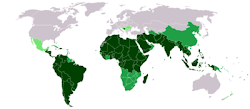 G-77 o grupo de los 77:grupo de países en vías de desarrollo