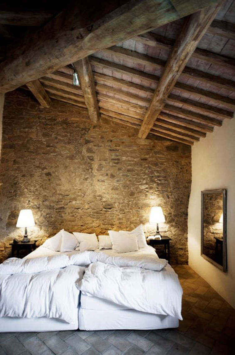 Cozy bedroom nook, chalet chic, fluffy bed Cozy bedroom nook, chalet chic, fluffy bed