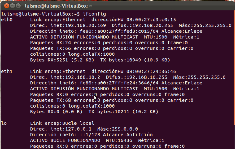 lala & luisme Como configurar las interfaces de red en Ubuntu
