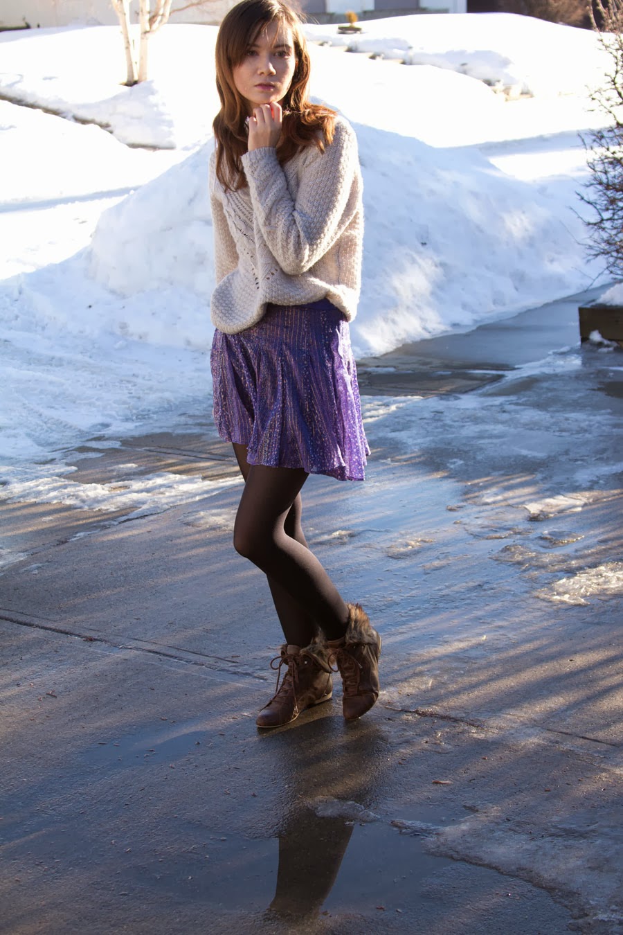 Winter Skirt, winter fashion, spring fashion, boots, american eagle, h&m, marc jacobs, michael kors watch
