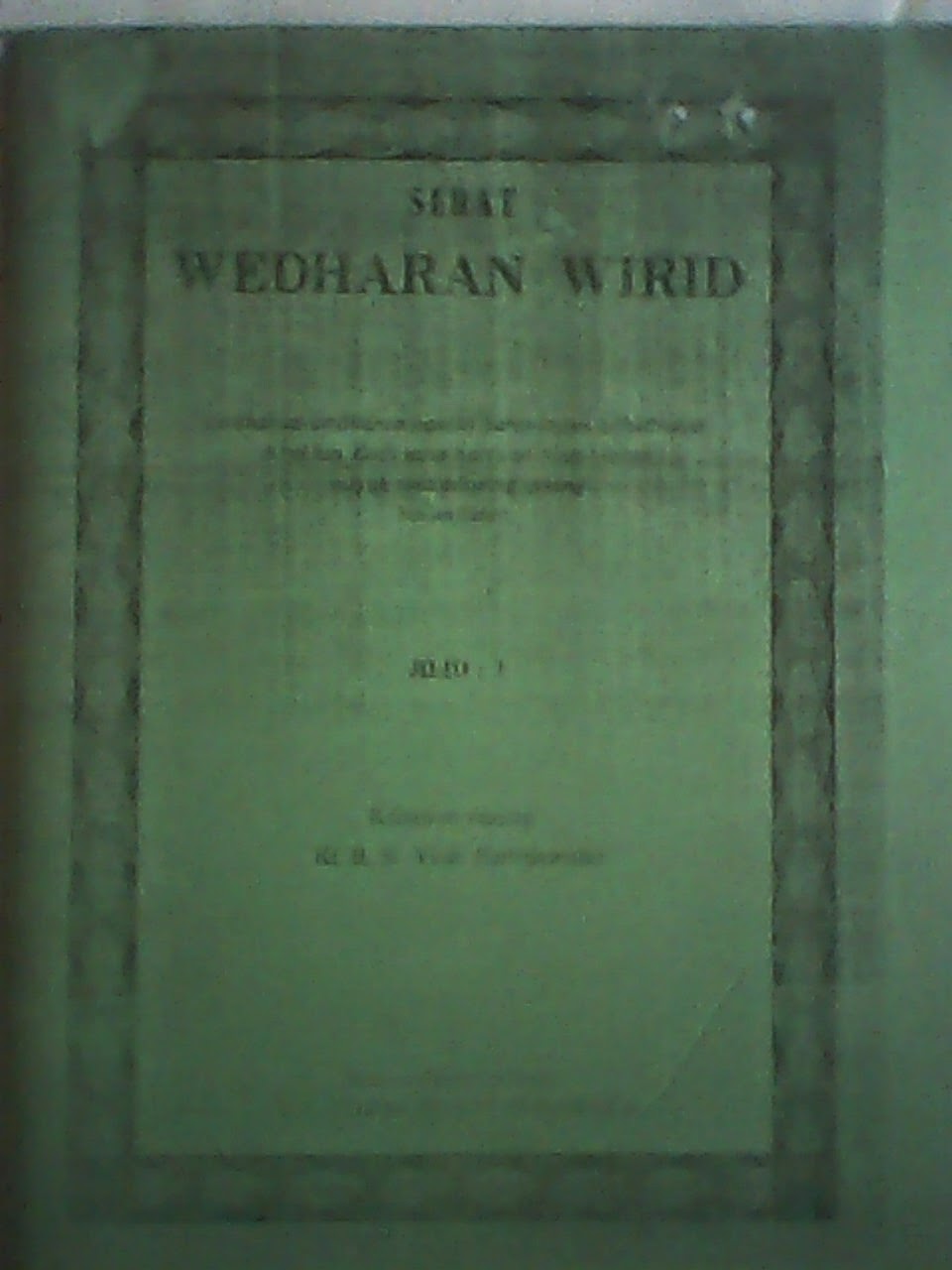 toko buku jagad ilmu serat wedharan wirid jilid i toko buku jagad ilmu serat wedharan wirid jilid i