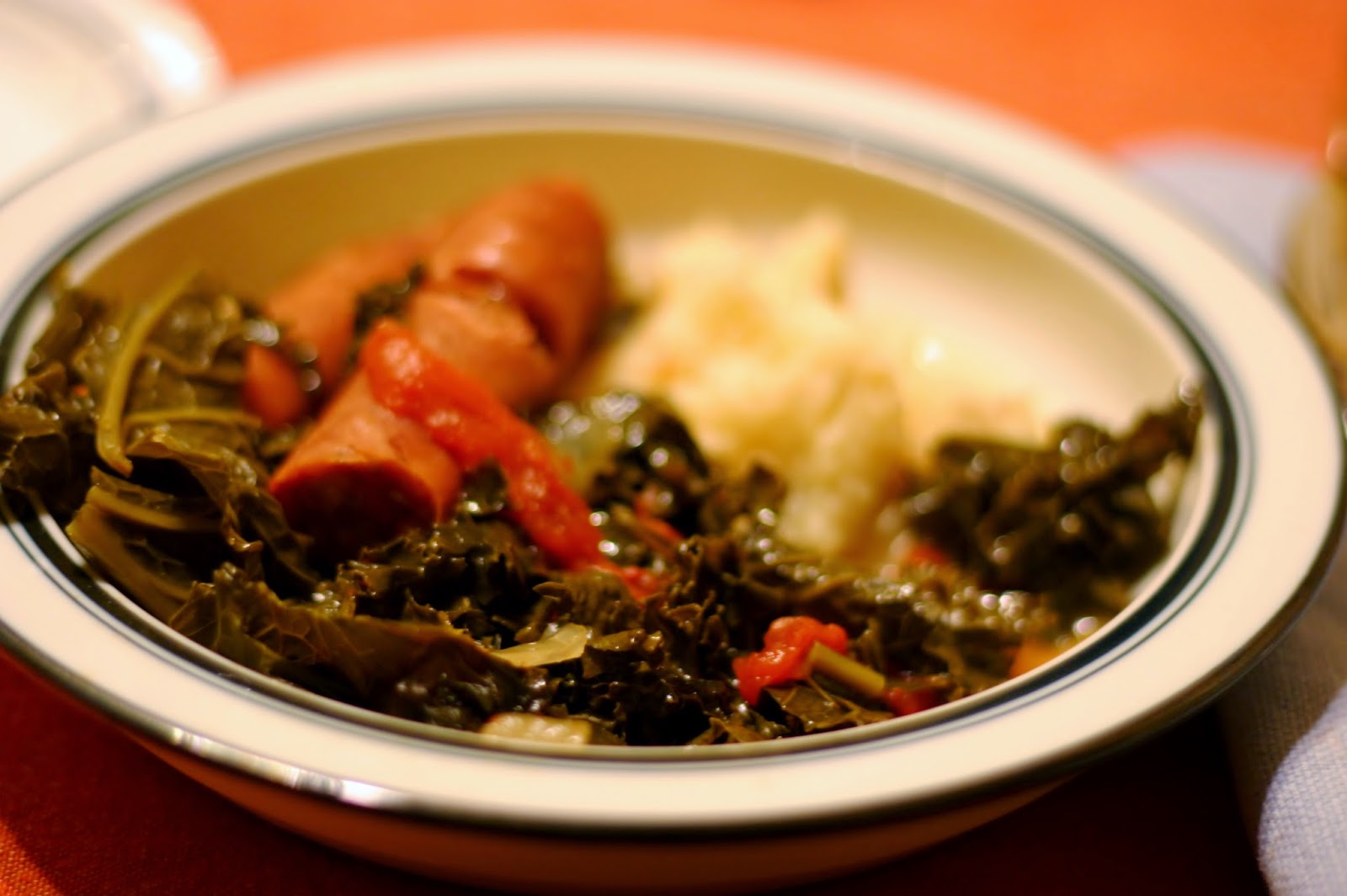 Thrift at Home Slow Cooker Kale and Sausage Stew