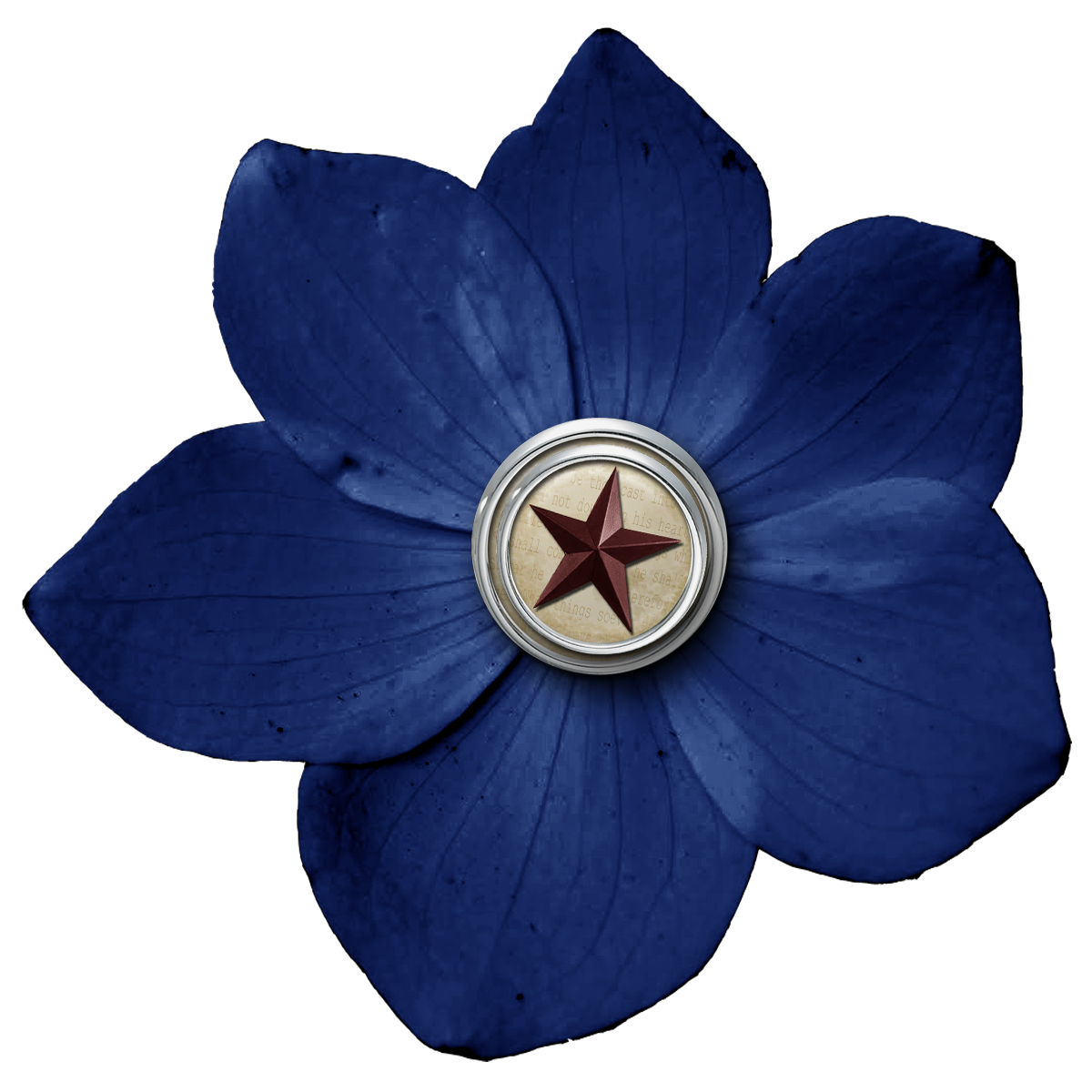 GRANNY ENCHANTED'S BLOG: Free Blue with Star Brad Digi Scrapbook Flower