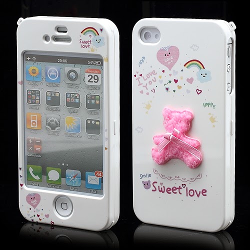 Happymori Sweet Love : Front & Back Snap-On Hard Case for iPhone 4 4S Happymori Sweet Love : Front & Back Snap-On Hard Case for iPhone 4 4S