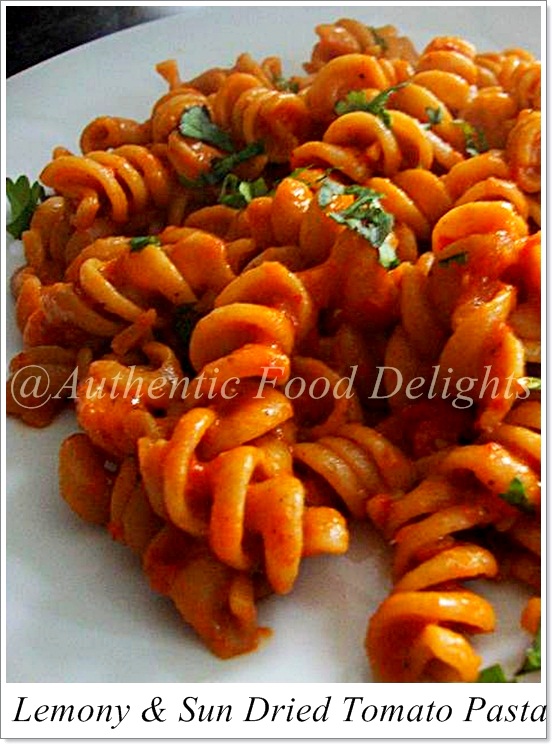 Authentic Food Delights Lemony & Sun Dried Tomato Pasta