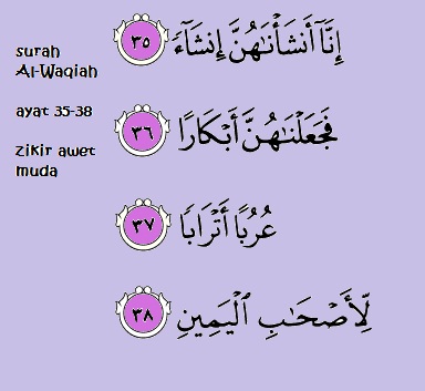 Surat Al Waqiah Ayat 35 Sampai 38 Latin