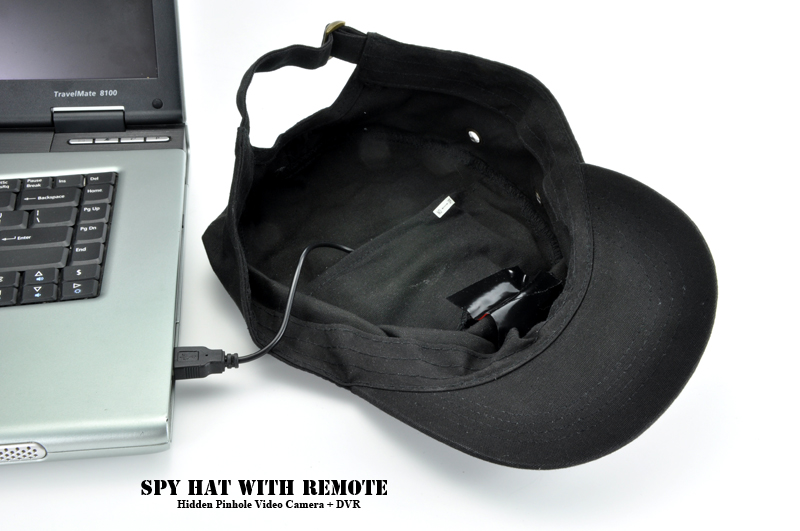 Spy Equipment Camera Spy Hat With Remote Hidden Pinhole Video Camera DVR
