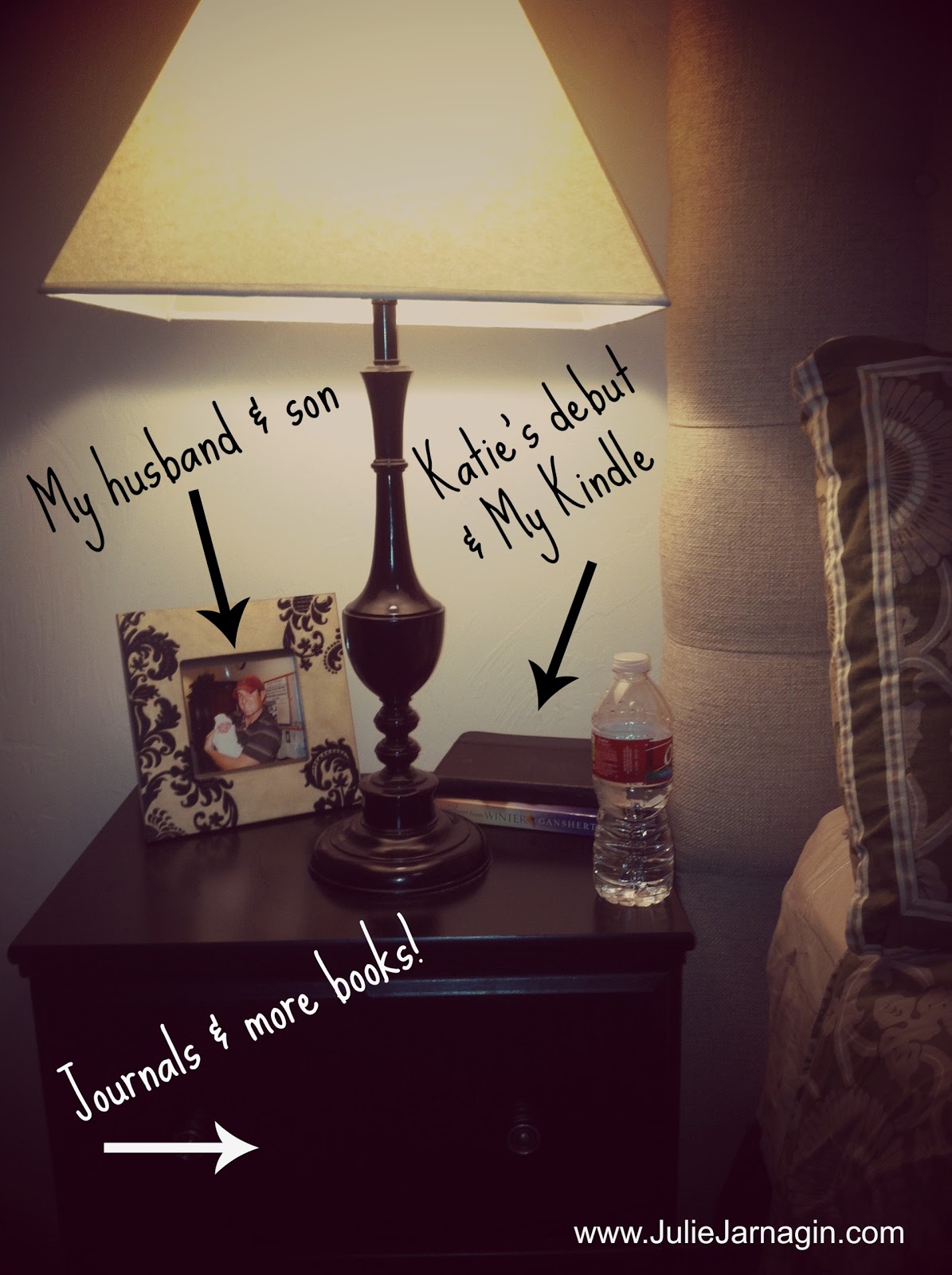 Julie Jarnagin What's on your nightstand?