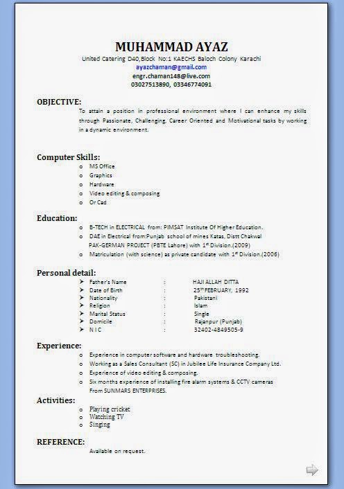 Resume Resume Format With Work Experience Pdf job resume format work social for application download format