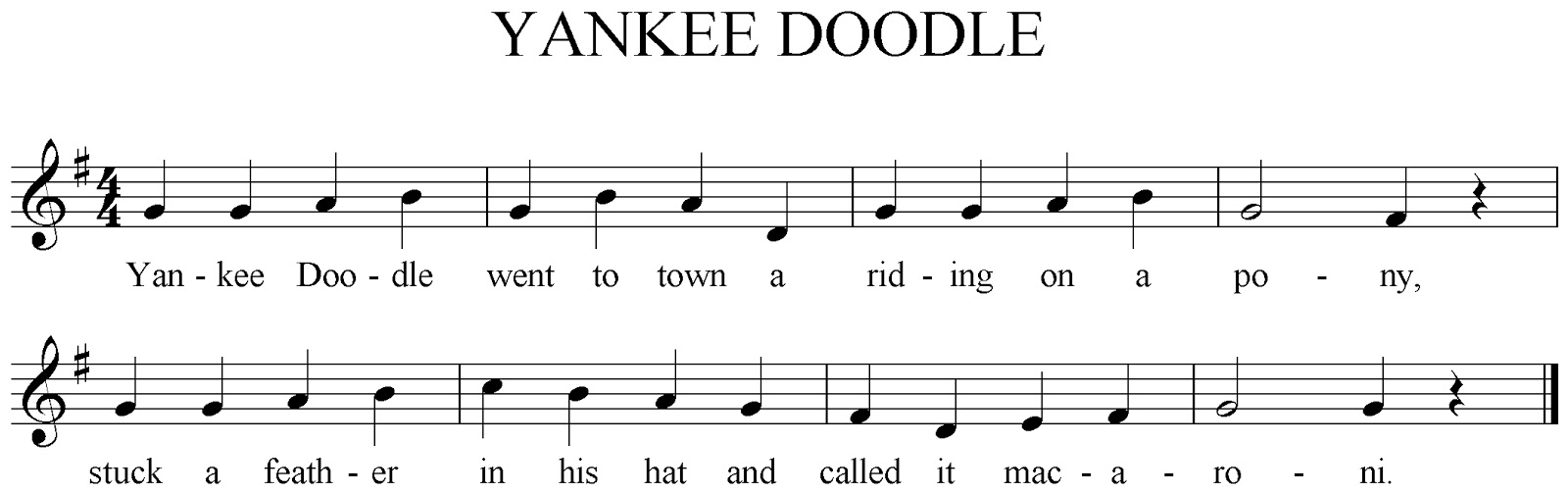 Yankee Doodle Music a la Abbott Amy Abbott Kodály Inspired Blog