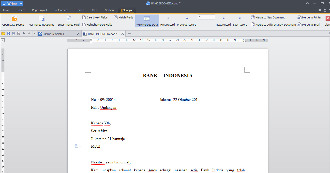 Tujuan Membuat Mail Merge | membuat surat masal mail merge harianja uniks Tujuan Membuat Mail Merge | membuat surat masal mail merge harianja uniks