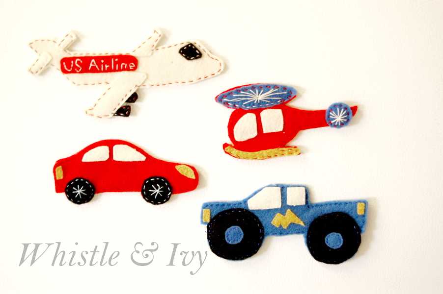 Felt Transportation Whistle and Ivy