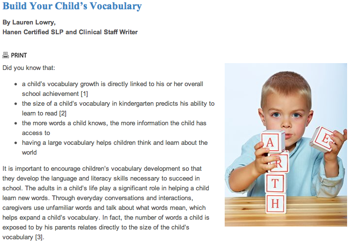 Early Childhood Blog Building your child's vocabulary