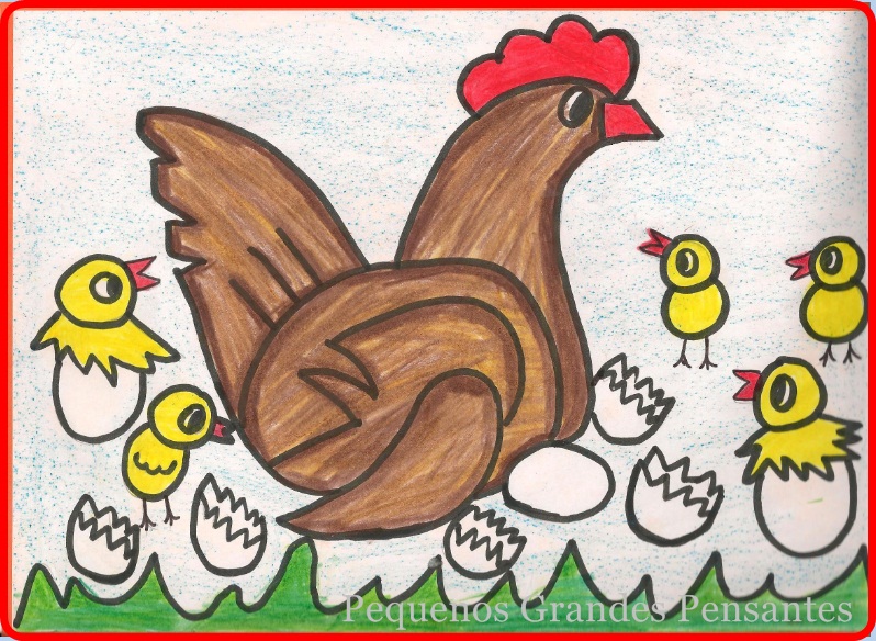 desenho para colorir pintinho da galinha - Atividades para a Educação  Infantil - Cantinho do Saber