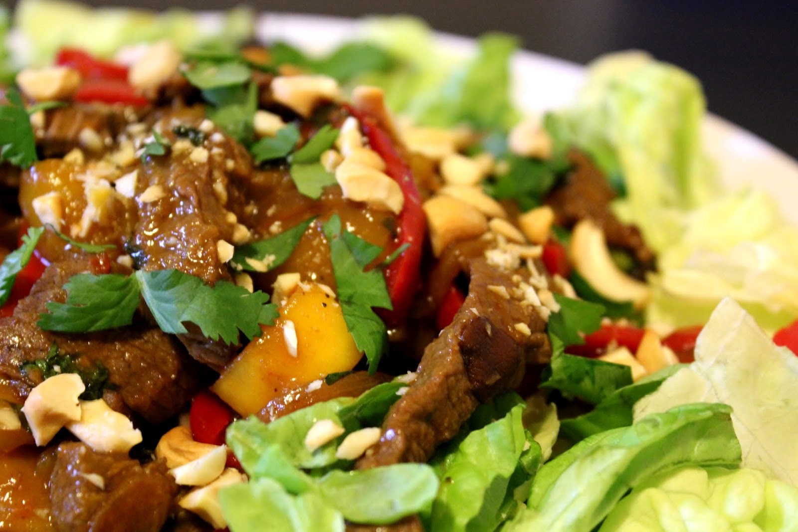 Everything in the Kitchen Sink Mango Beef Stir Fry