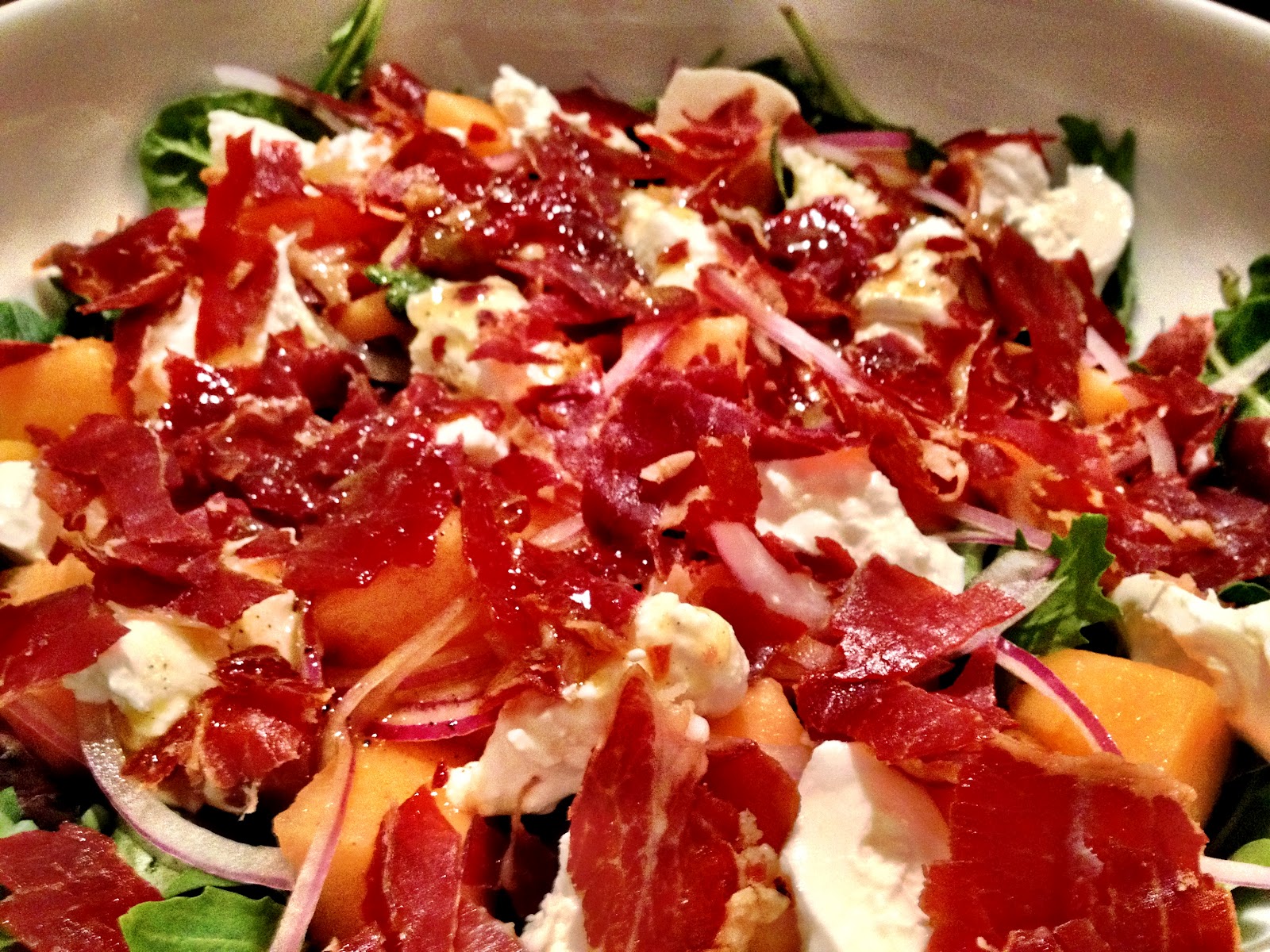 Imperfect Polish Prosciutto, Melon & Burrata Salad
