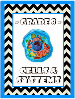grade 8 science curriculum Manitoba, grade 8 science, teaching about cells, teaching about body systems, cells and systems resources, grade 8 science resources