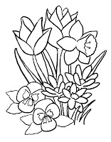 planse colorat flori