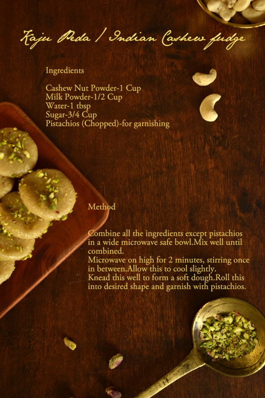 KAJU PEDA / INDIAN CASHEW NUT FUDGE kurryleaves
