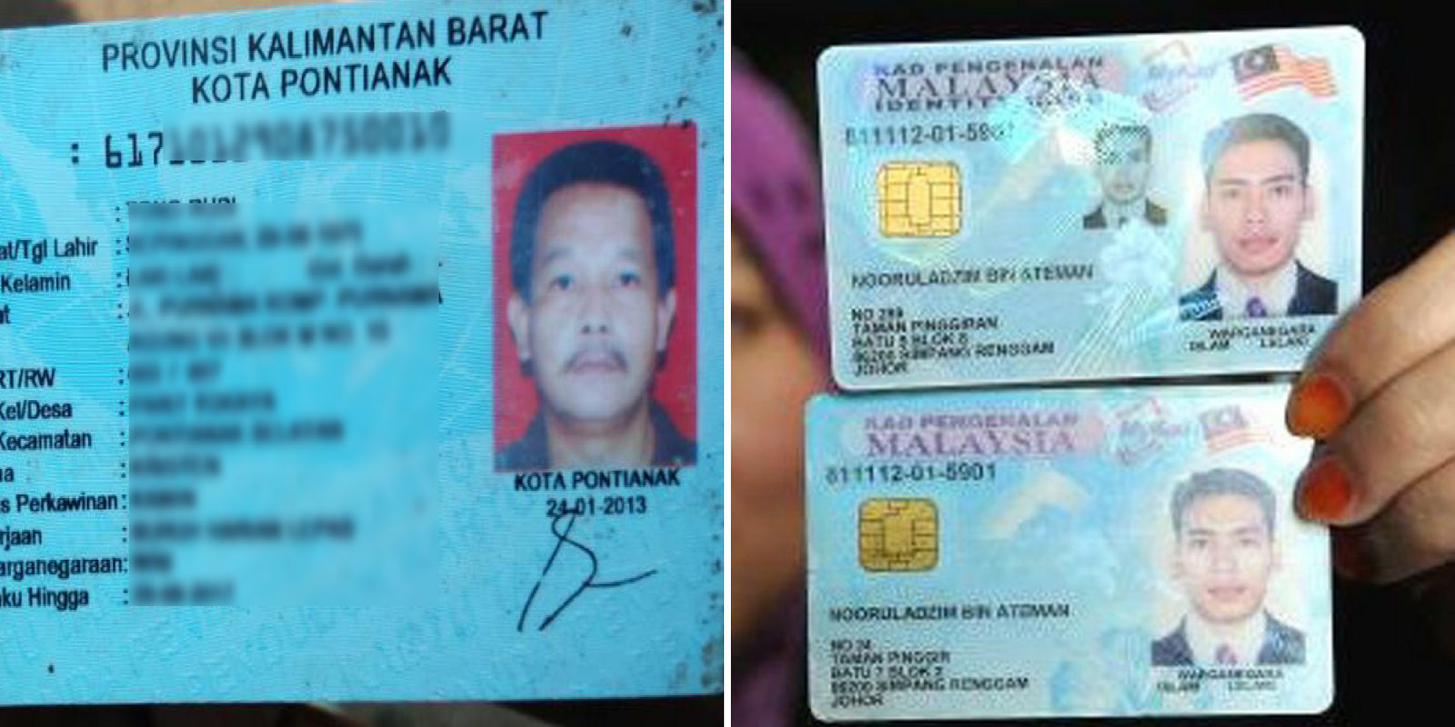 E-KTP di Indonesia dan MyKad di Malaysia Hampir Mirip Fisiknya, Namun