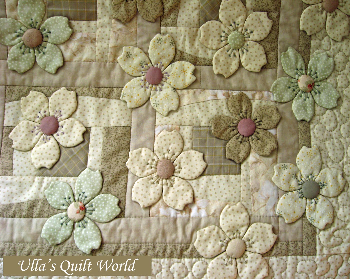 Ulla's Quilt World Quilt blanket Japanese flowers